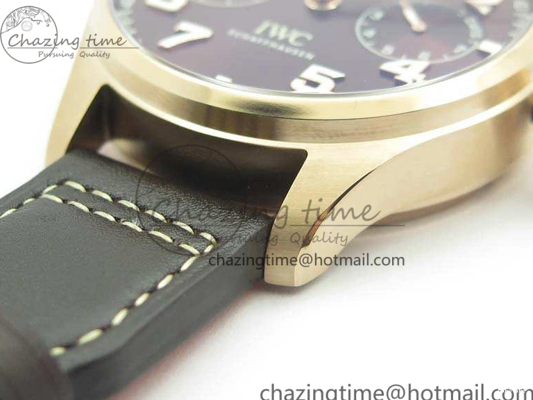 MIROTIME 1221 Popular Big Pilot Real PR IW502706 RG YLF 1:1 Best Edition Brown Dial On Calfskin Strap A 7223